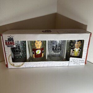 THE BIG BANG THEORY - SET OF 4 GLASSES PIXELATED COLLECTABLE 16oz